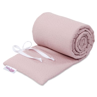 babybay® Nestchenschlange für Modell Maxi, Boxspring, Comfort und Comfort Plus rosé Glitzerpunkte gold von babybay