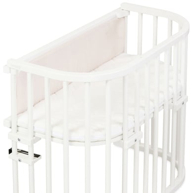 babybay Gitterschutz Organic Cotton Royal für Verschlussgitter alle Modelle beige Glitzerpunkte gold von babybay