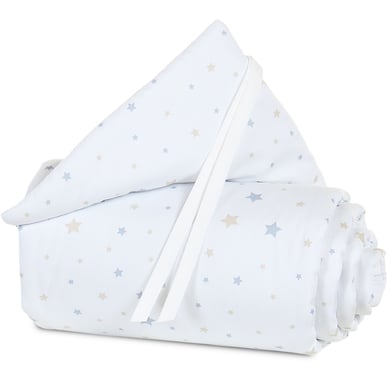 babybay Nestchen Piqué Maxi Sternenmix sand/azurblau 168 x 24 cm babybay Nestchen Piqué Maxi Sternenmix sand/azurblau 168 x 24 cm von babybay