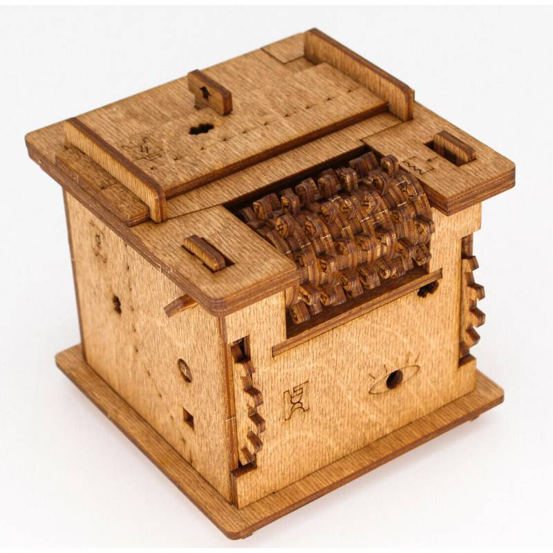 iDventure - Cluebox Schrödingers Katze Escape Room Spiel Holz