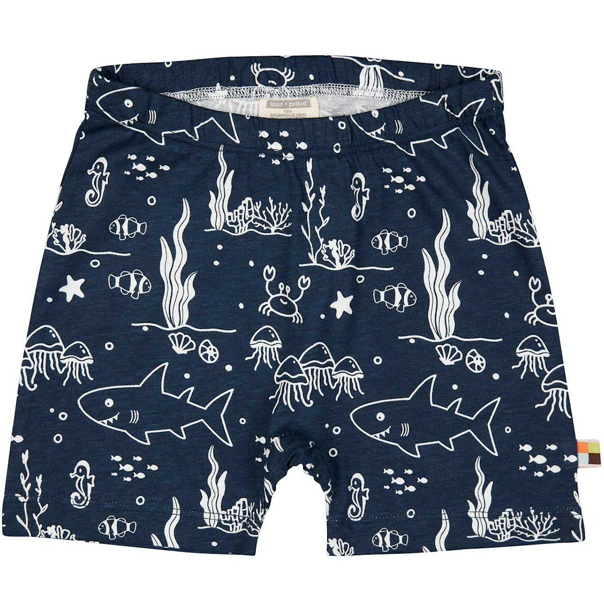 leichte Meereswelt Shorts dunkelblau 62/68