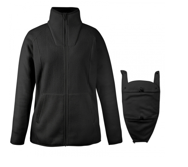 mamalila Fleecetragejacke Basel - Schwarz XXL