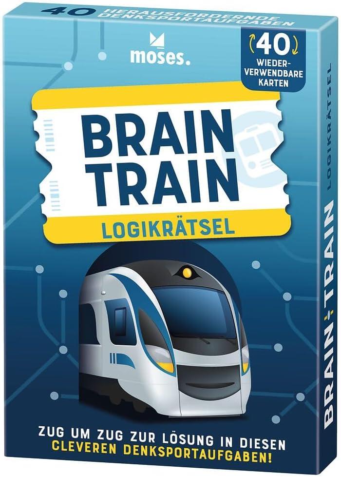 moses - Brain Train, Reisespiel, Zug um Zug zur Lösung, cleveren Denksportaufgaben, Reis