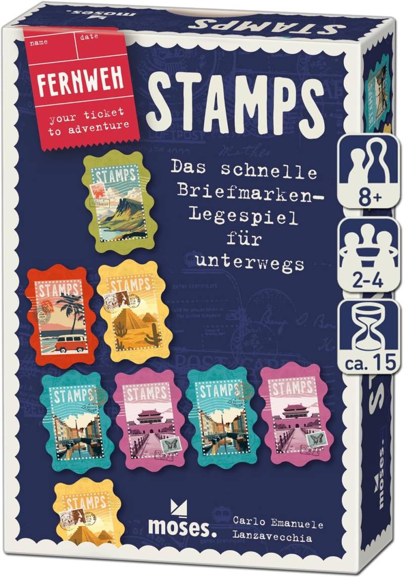 moses - Fernweh STAMPS, Reisespiel moses - Fernweh STAMPS, Reisespiel