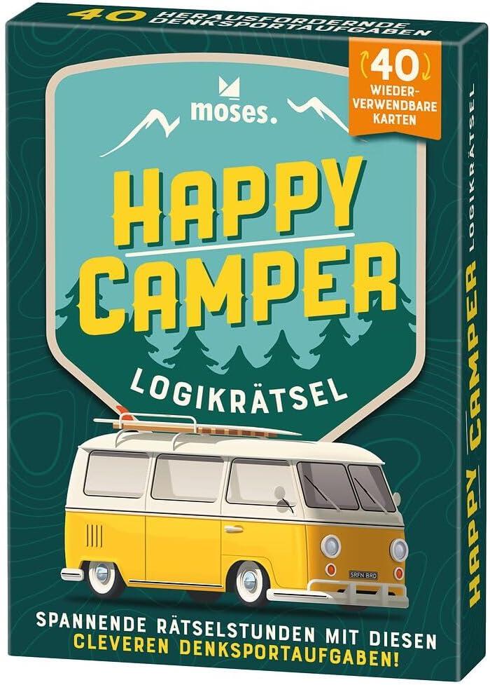 moses - Happy Camper, Reisespiel, Spannende Rätselstunden mit diesen cleveren Denksporta