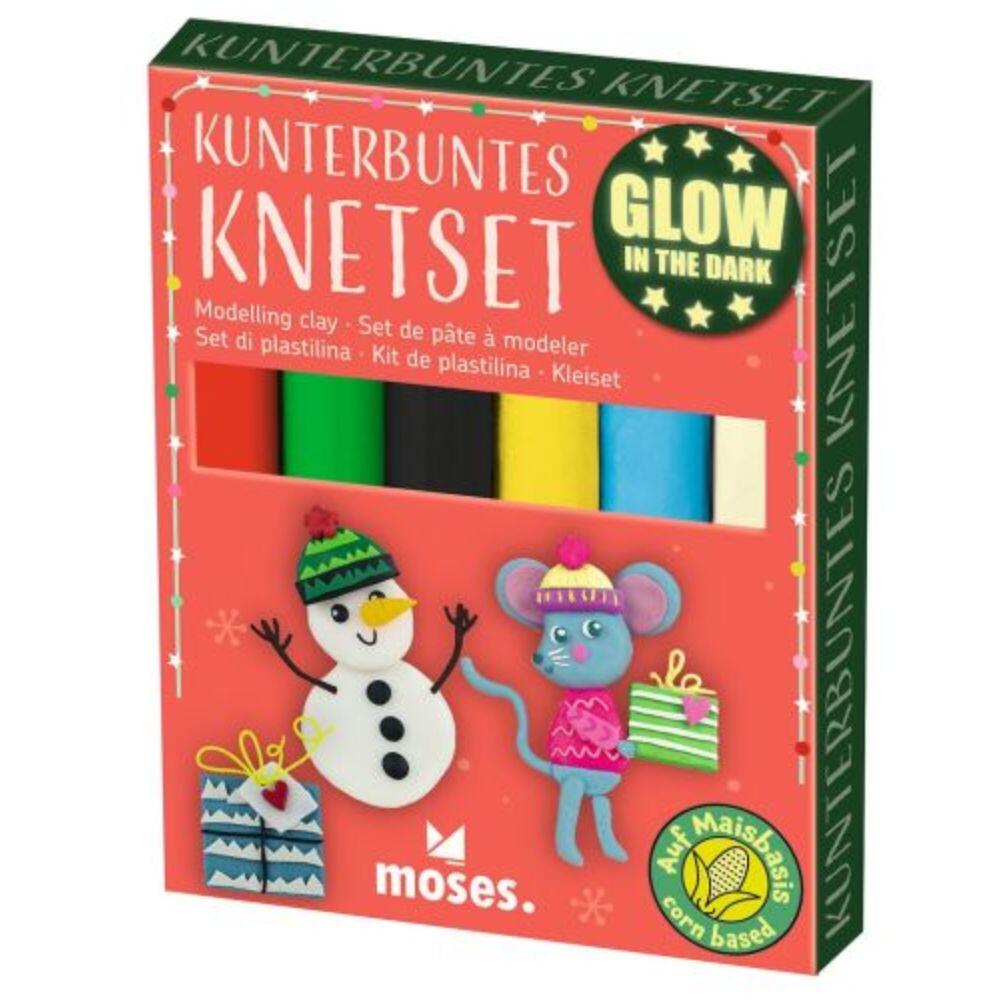 moses - Knetset Glow kunterbunt