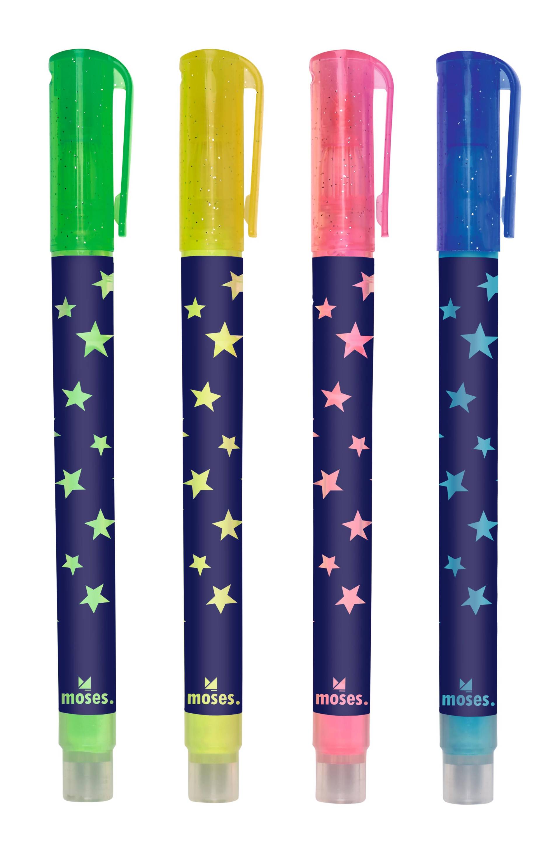 moses - MOSES Nachtleuchtende Filzstifte 4er
