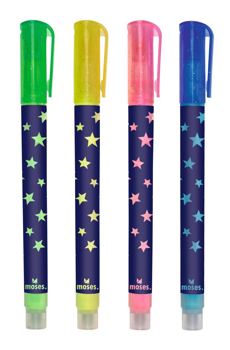 moses - MOSES Nachtleuchtende Filzstifte 4er