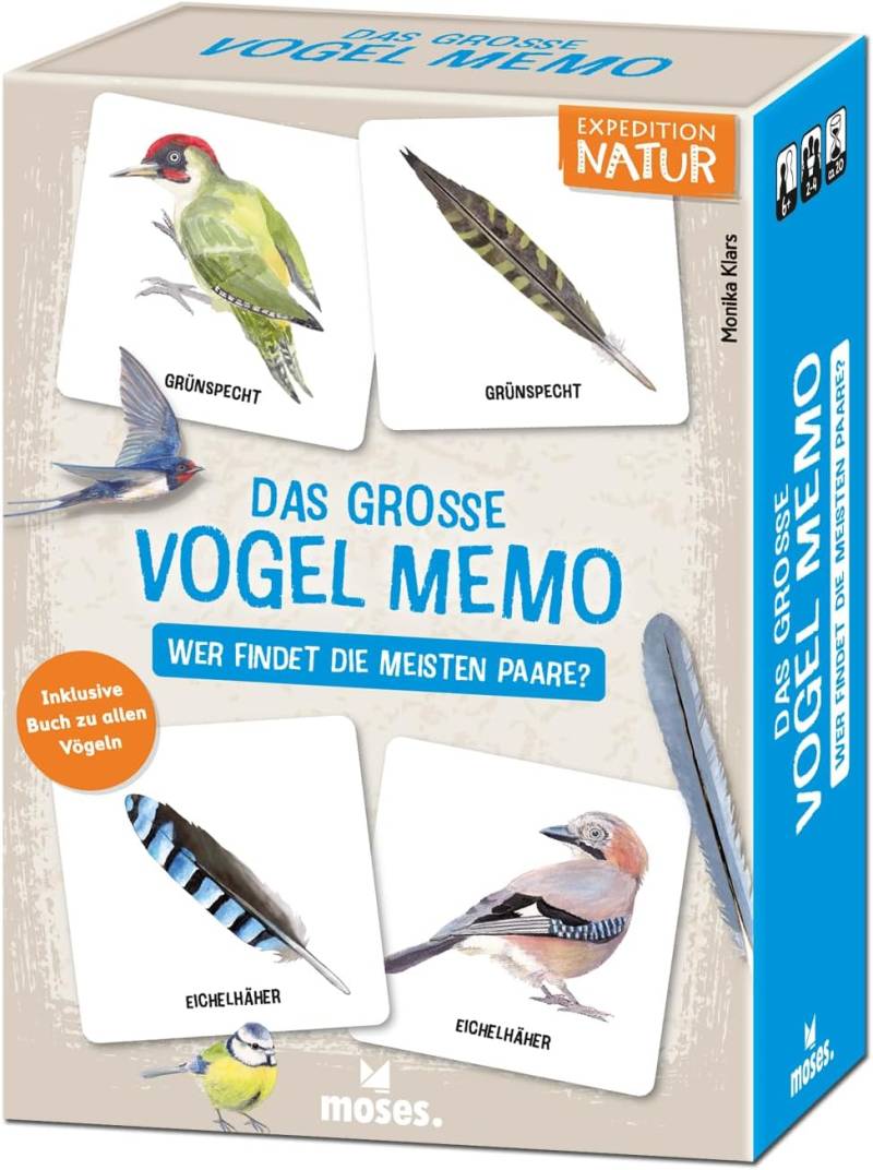 moses - Memory Das große Vogel Memo, wer findet die meisten Paare? moses - Memory Das große Vogel Memo, wer findet die meisten Paare?