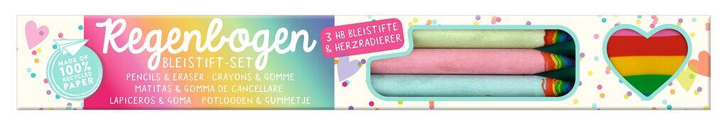 moses - Regenbogen Bleistift Set mit Radiergummi