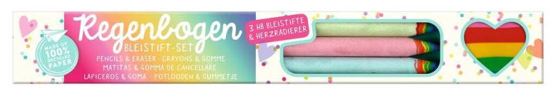 moses - Regenbogen Bleistift Set mit Radiergummi