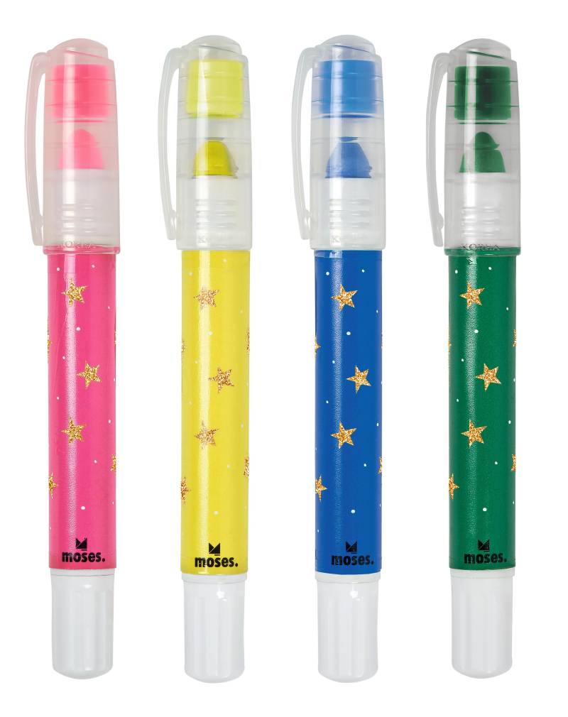 moses - Wachsmalstifte Metallic Sternenstaub 4er Set