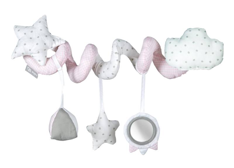 roba Activity Spirale 'Kleine Wolke rosa', Stoffspirale zum Greifen für Kinderwagen oder Laufgitter roba Activity Spirale 'Kleine Wolke rosa', Stoffspirale zum Greifen für Kinderwagen oder Laufgitter