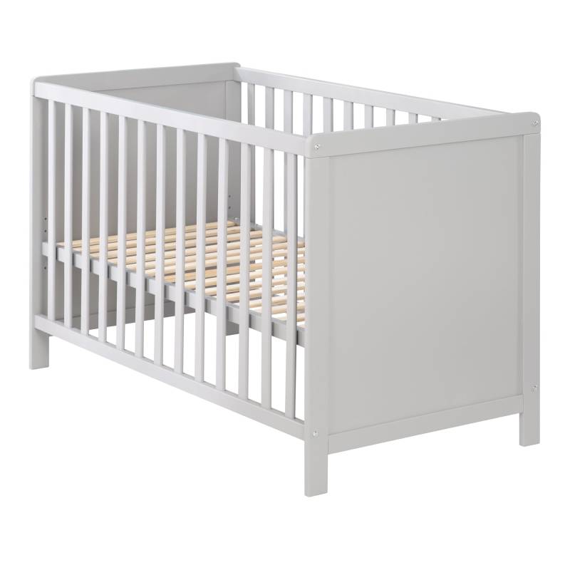 roba Baby- & Beistellbett 2in1 'Hamburg' 60x120 cm, taupe, verstellbar, inkl. 5 Schlupfsprossen