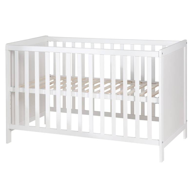 roba Baby- & Beistellbett 2in1 'Hamburg' 60x120 cm, weiß, verstellbar, inkl. 5 Schlupfsprossen