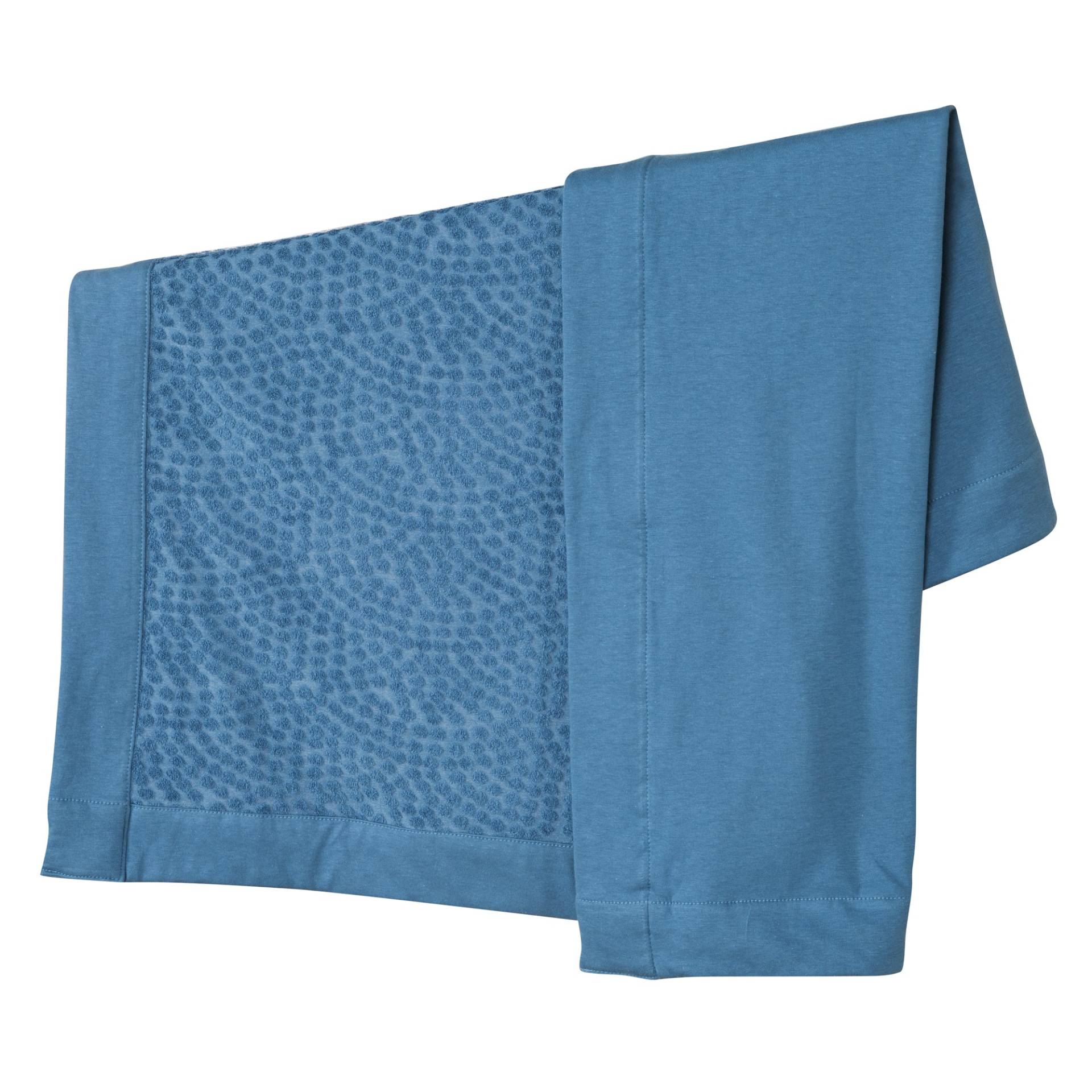 roba Babydecke 80 x 80 cm 'Seashells Indigo' - GOTS & Oeko-Tex zertifiziert - Blau