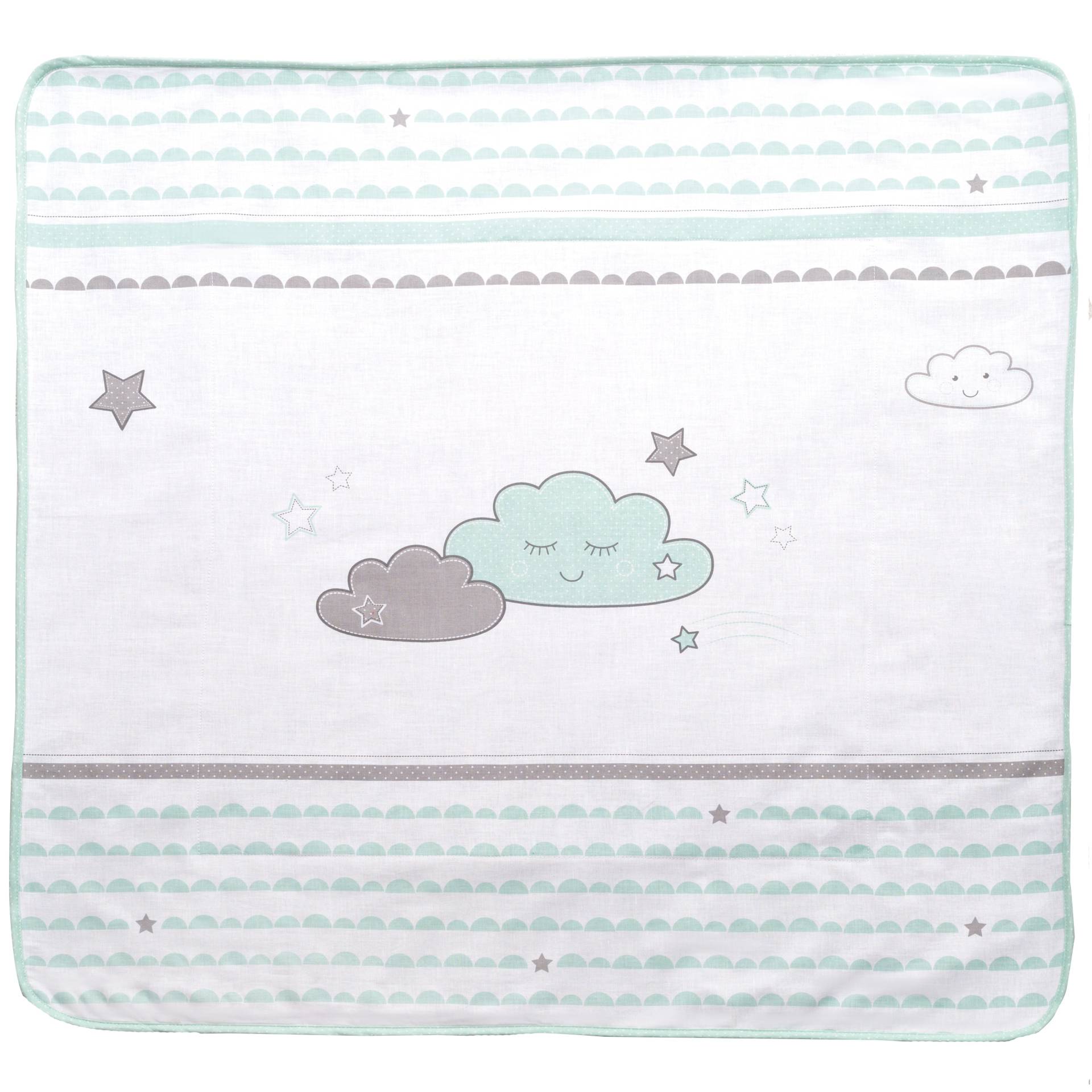 roba Babydecke 'Happy Cloud', 2 seitig: 1x super weich, warm & flauschig, 1x 100 % Baumwolle