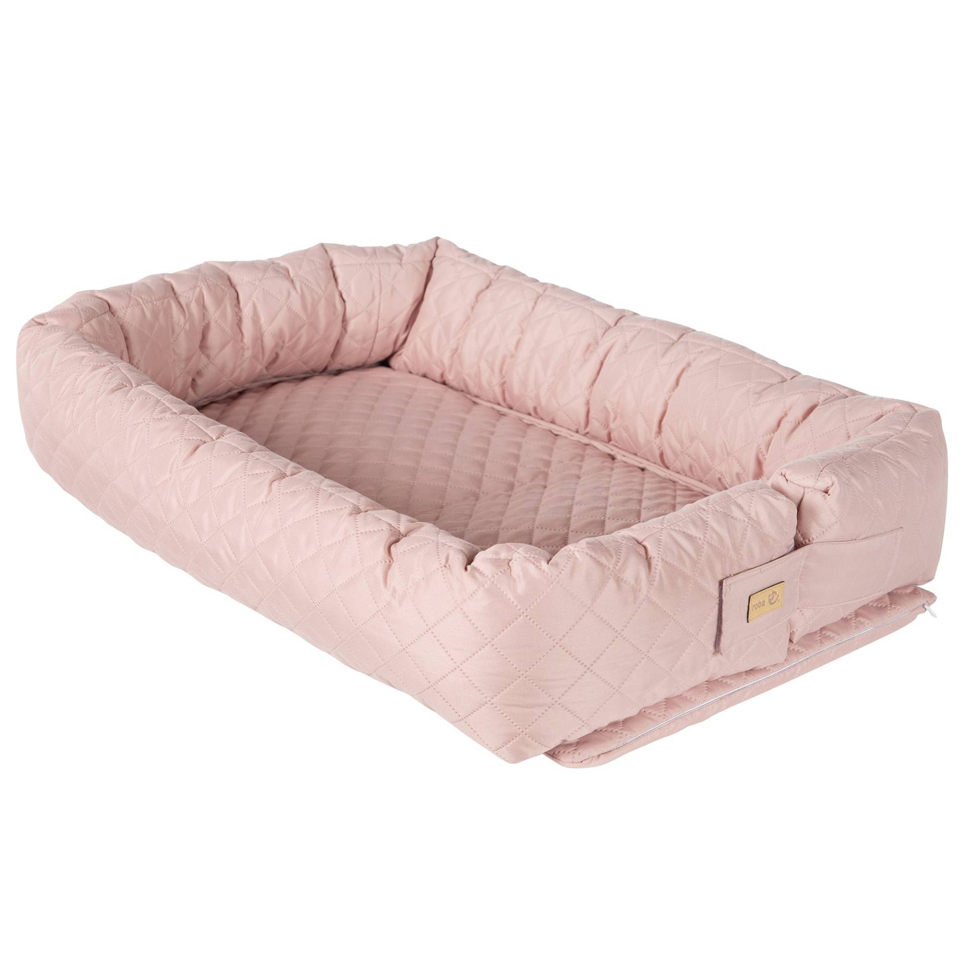 roba Babylounge 3 in 1 'roba Style' rose/mauve – Reisebett, Wickelauflage, Bettschlange