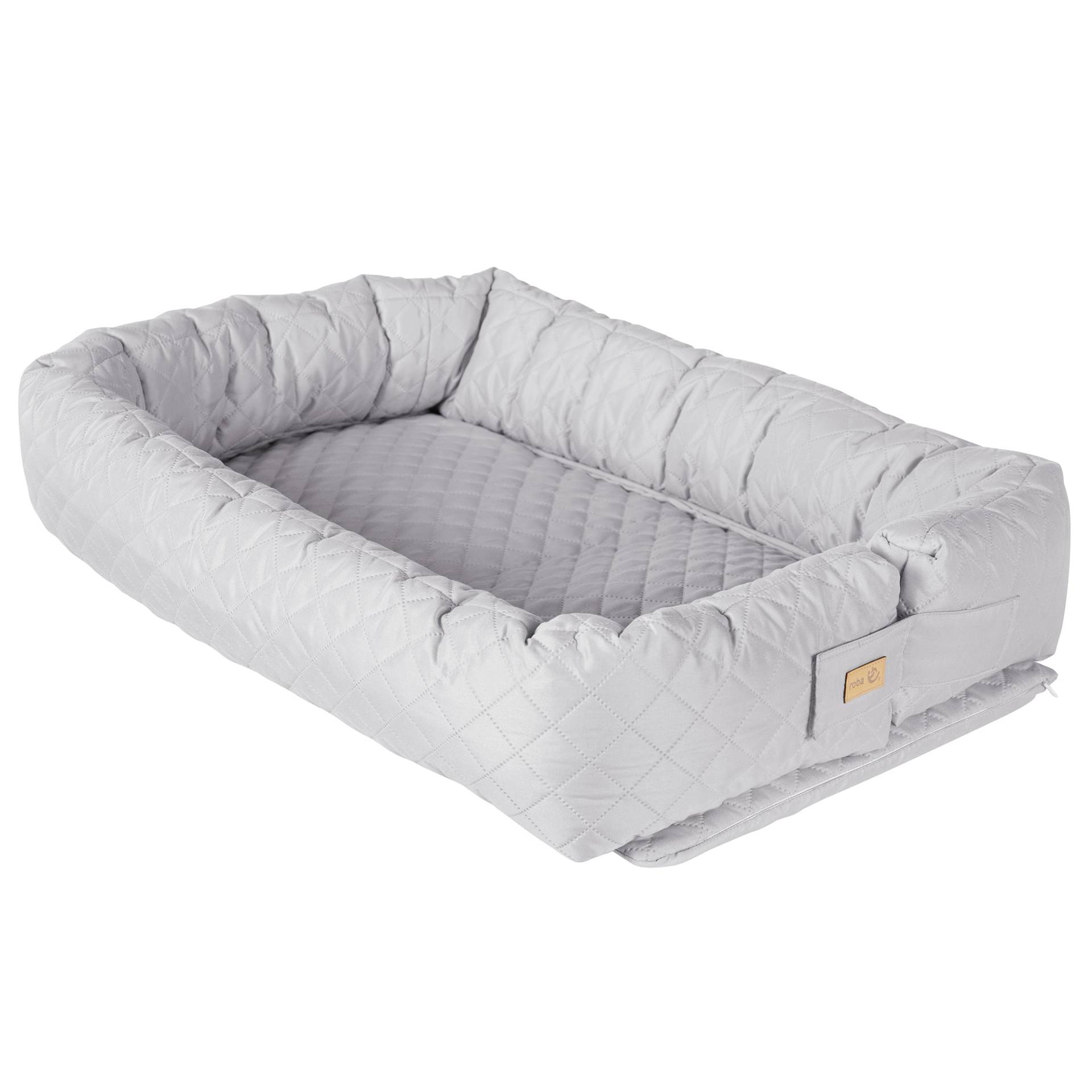 roba Babylounge 3 in 1 'roba Style' silbergrau - Reisebett, Bettschlange oder Wickelauflage