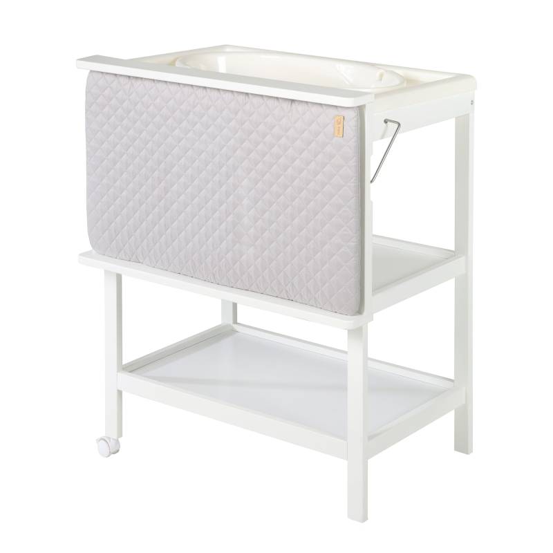 roba Bade-Wickel-Kombi 'Baby Pool' weiß inkl. schwenkbare Wickelauflage 'roba Style grau' mit 2 Rollen roba Bade-Wickel-Kombi 'Baby Pool' weiß inkl. schwenkbare Wickelauflage 'roba Style grau' mit 2 Rollen
