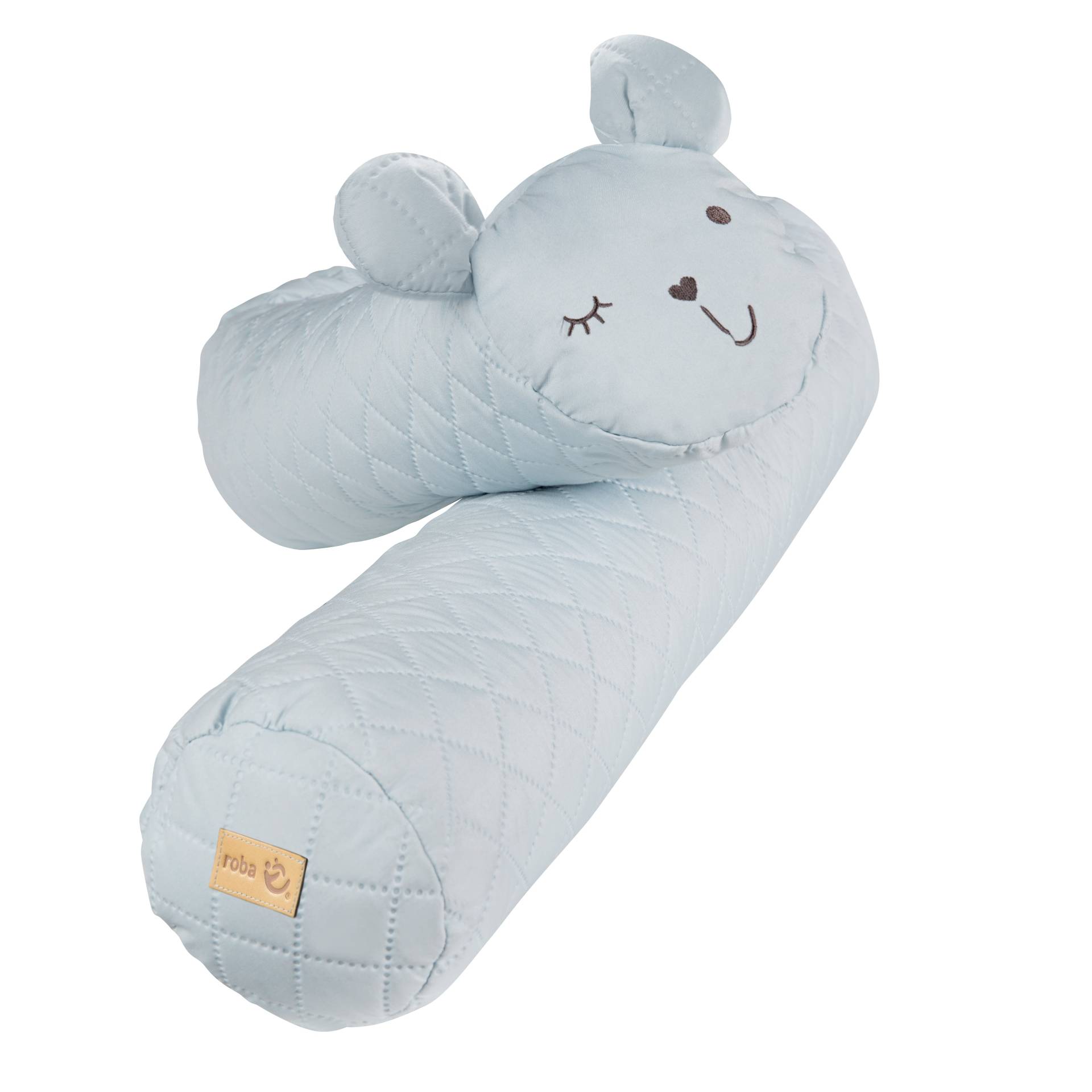 roba Bettschlange 'roba Style', Baby-Bettumrandung mit Bärengesicht 'Benny', hellblau, 170 cm