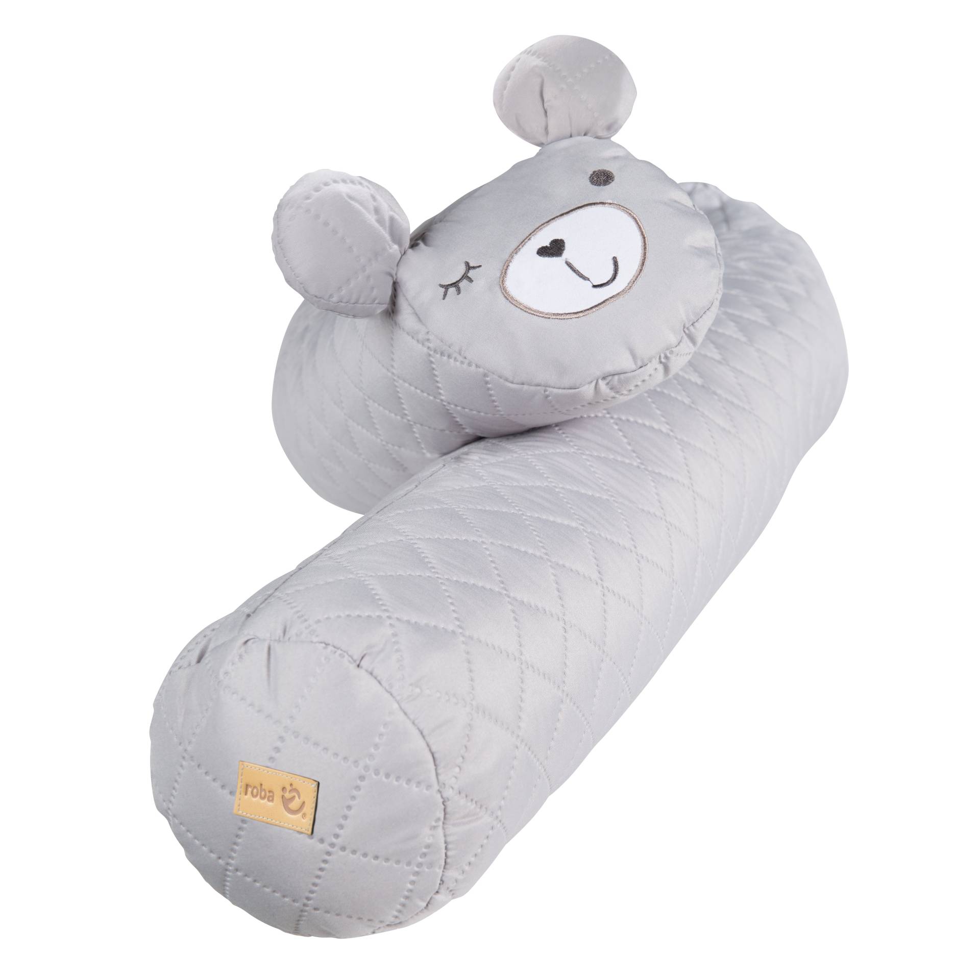 roba Bettschlange 'roba Style', Baby-Bettumrandung mit Bärengesicht 'Sammy', grau, 170 cm