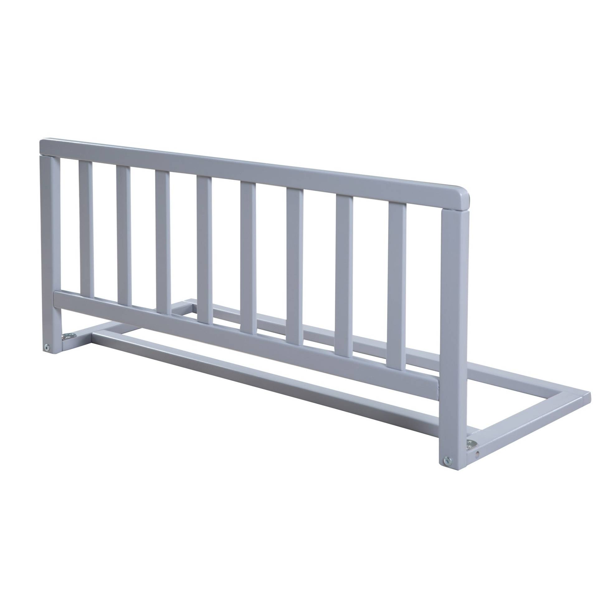 roba Bettschutzgitter 90 cm - Sicheres Schutzgitter aus Holz - Taupe lackiert