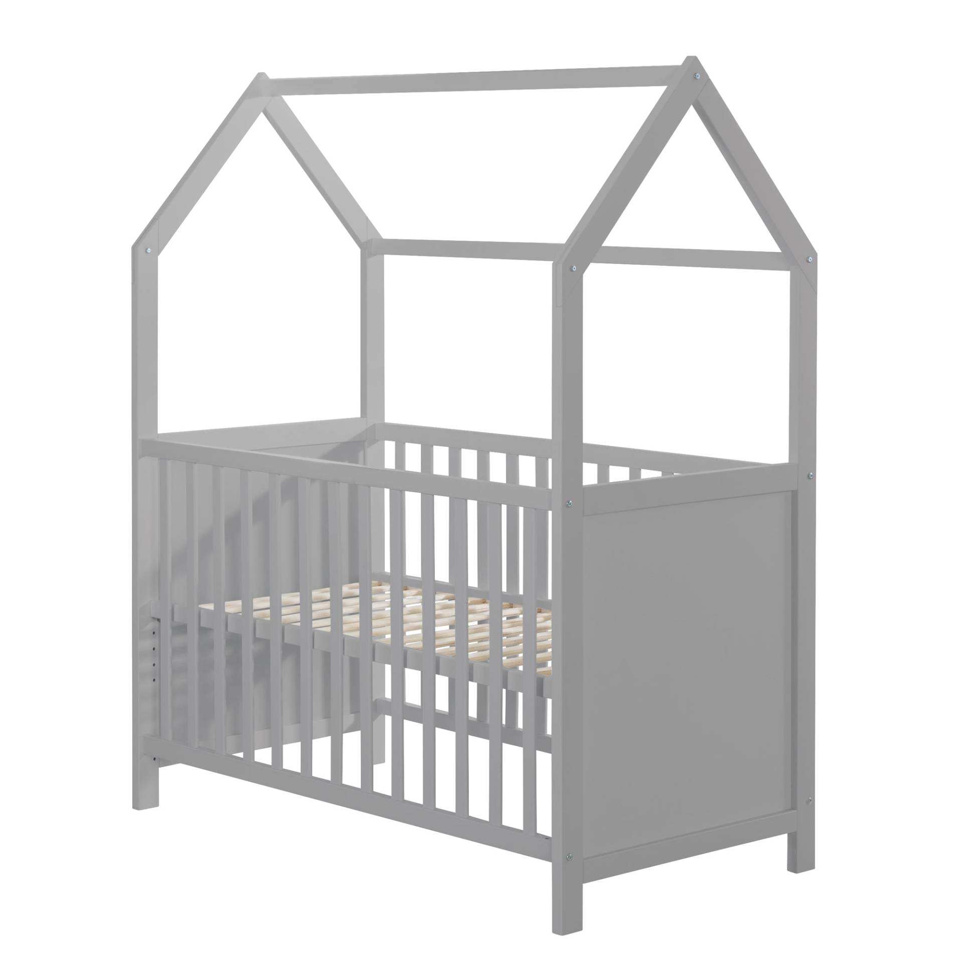 roba Hausbett 60 x 120 cm, FSC zertifiziert, taupe, 6-fach verstellbar, als Baby- & Beistellbett geeignet