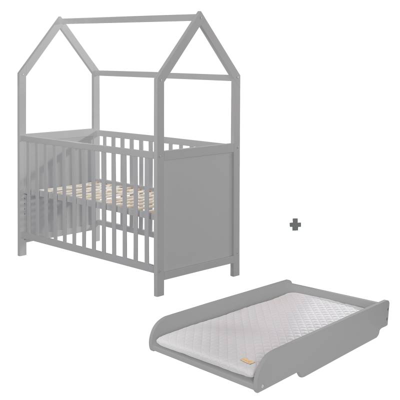 roba Hausbett 60 x 120 cm, FSC zertifiziert, taupe, 6-fach verstellbar, als Baby- & Beistellbett geeignet roba Hausbett 60 x 120 cm, FSC zertifiziert, taupe, 6-fach verstellbar, als Baby- & Beistellbett geeignet