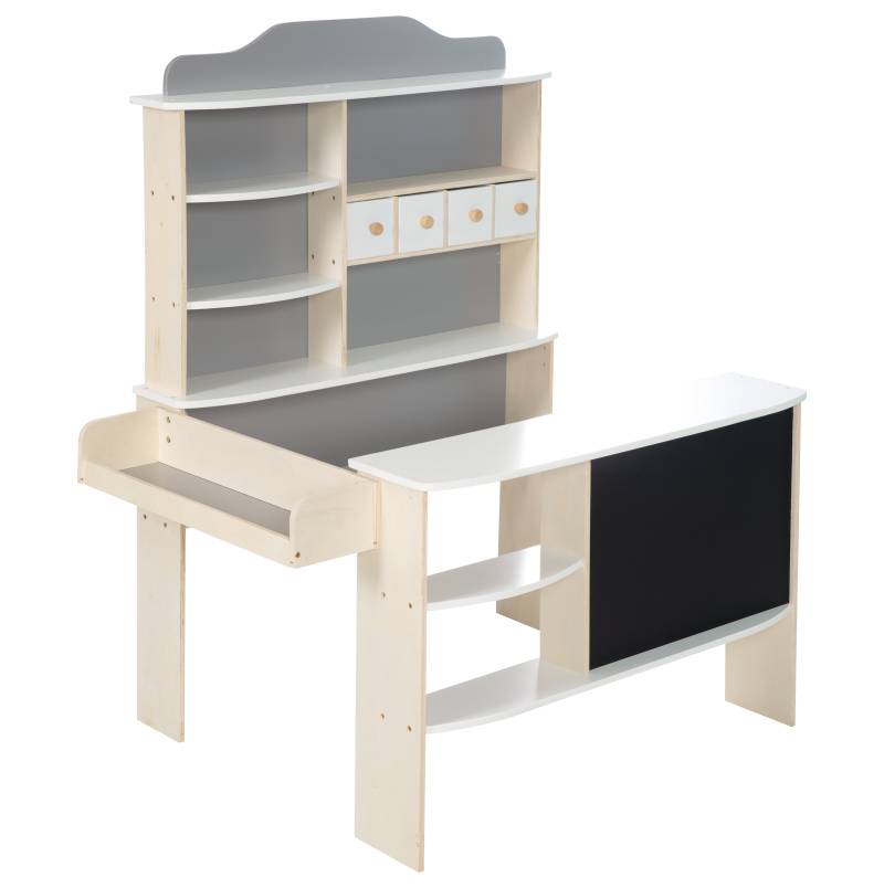 roba Kaufladen, Holz natur, weiß/grau lackiert, 4 Schubladen, Tafel, Theke & Seitentheke roba Kaufladen, Holz natur, weiß/grau lackiert, 4 Schubladen, Tafel, Theke & Seitentheke