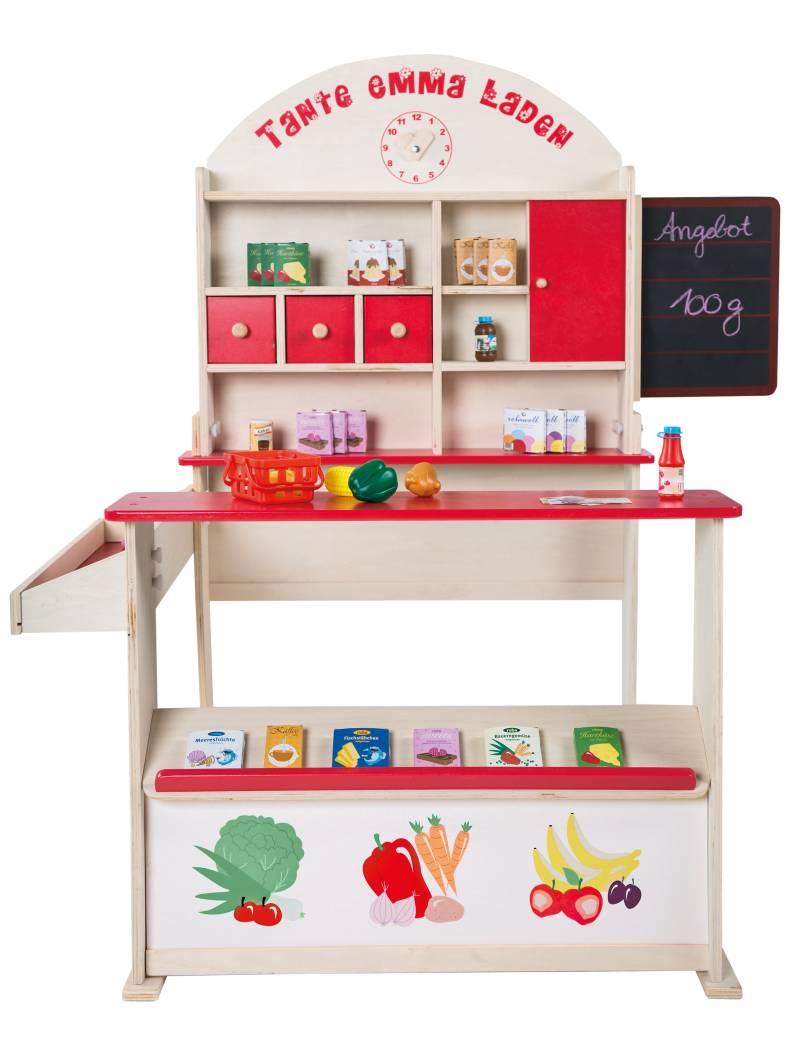 roba Kaufladen 'Tante Emma', Holz natur, mit Theke, Tafel, Seitentheke & Markststand-Druck roba Kaufladen 'Tante Emma', Holz natur, mit Theke, Tafel, Seitentheke & Markststand-Druck