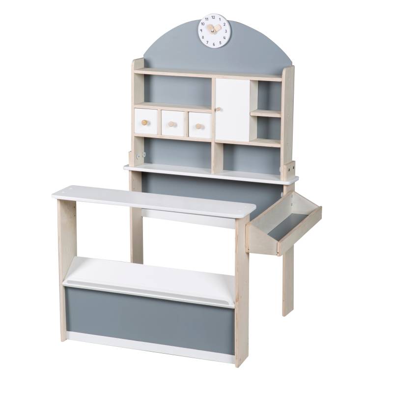 roba Kaufladen für Kinder, Kaufmannsladen aus Holz, Verkaufsstand mit Theke und Seitentheke roba Kaufladen für Kinder, Kaufmannsladen aus Holz, Verkaufsstand mit Theke und Seitentheke