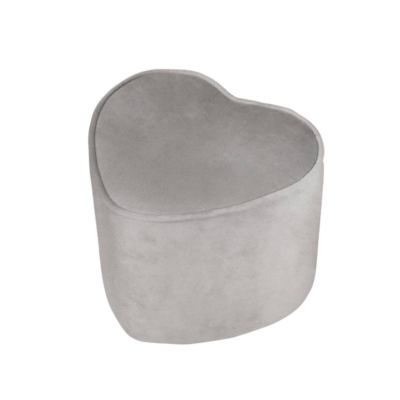 roba Kinderhocker in Herzform 'Lil Sofa', bequemer Hocker mit grauem Samtstoff bezogen, Pouf roba Kinderhocker in Herzform 'Lil Sofa', bequemer Hocker mit grauem Samtstoff bezogen, Pouf