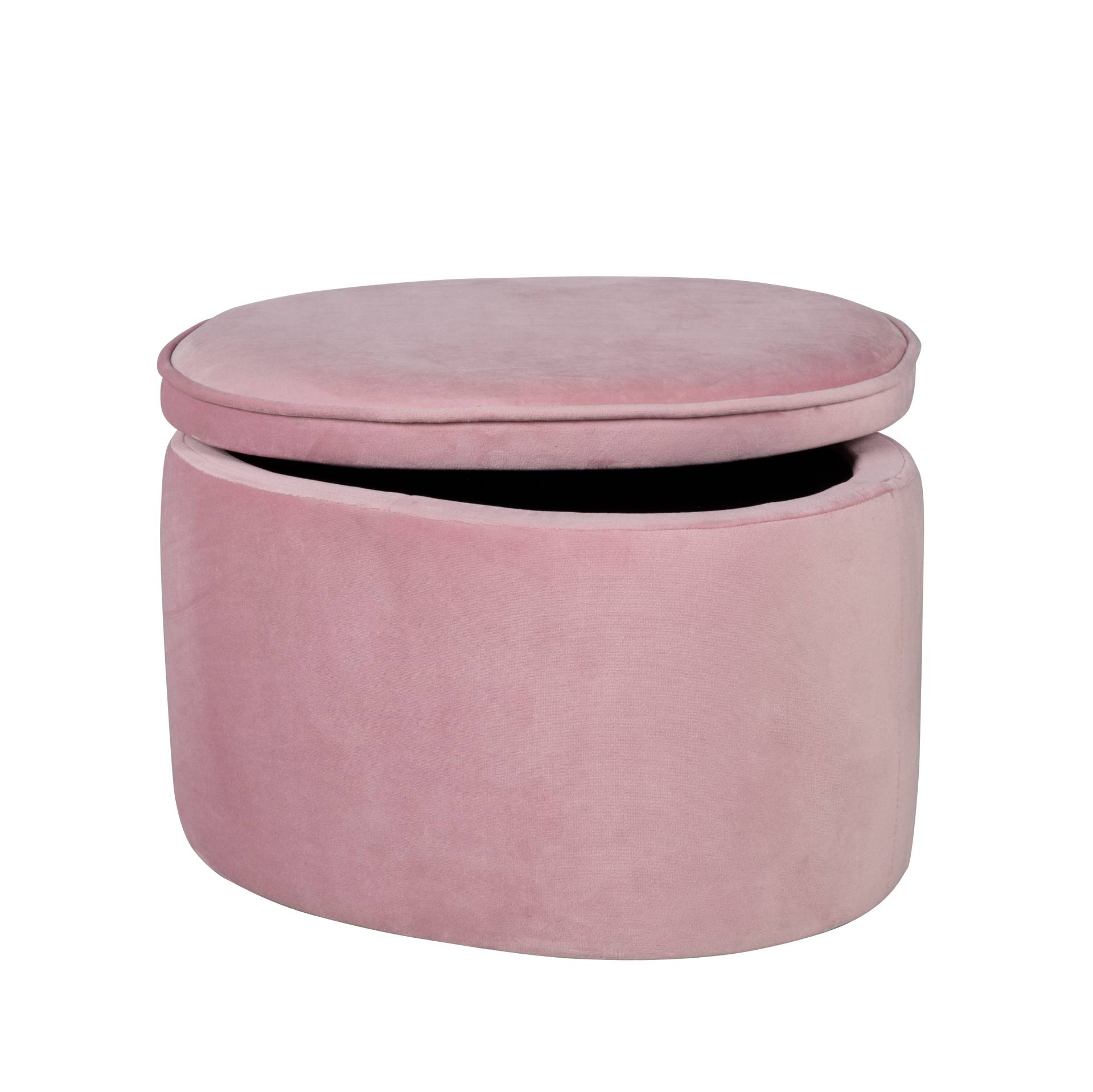 roba Kinderhocker mit Aufbewahrungsfunktion 'Lil Sofa', oval, bequem, mit Samtstoff bezogen, Mauve
