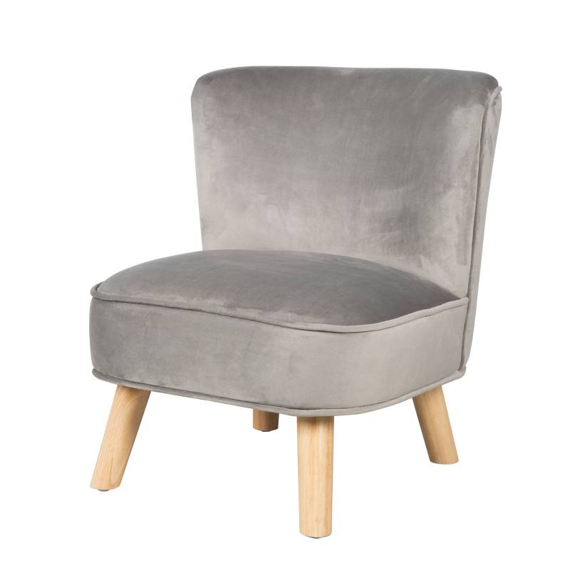 roba Kindersessel 'Lil Sofa', bequemer Sessel mit stabilen Holzfüßen und grauem Samtstoff roba Kindersessel 'Lil Sofa', bequemer Sessel mit stabilen Holzfüßen und grauem Samtstoff