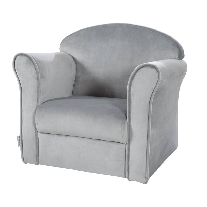 roba Kindersessel 'Lil Sofa' mit Armlehnen, bequemer Minisessel mit silbergrauem Samtstoff bezogen roba Kindersessel 'Lil Sofa' mit Armlehnen, bequemer Minisessel mit silbergrauem Samtstoff bezogen