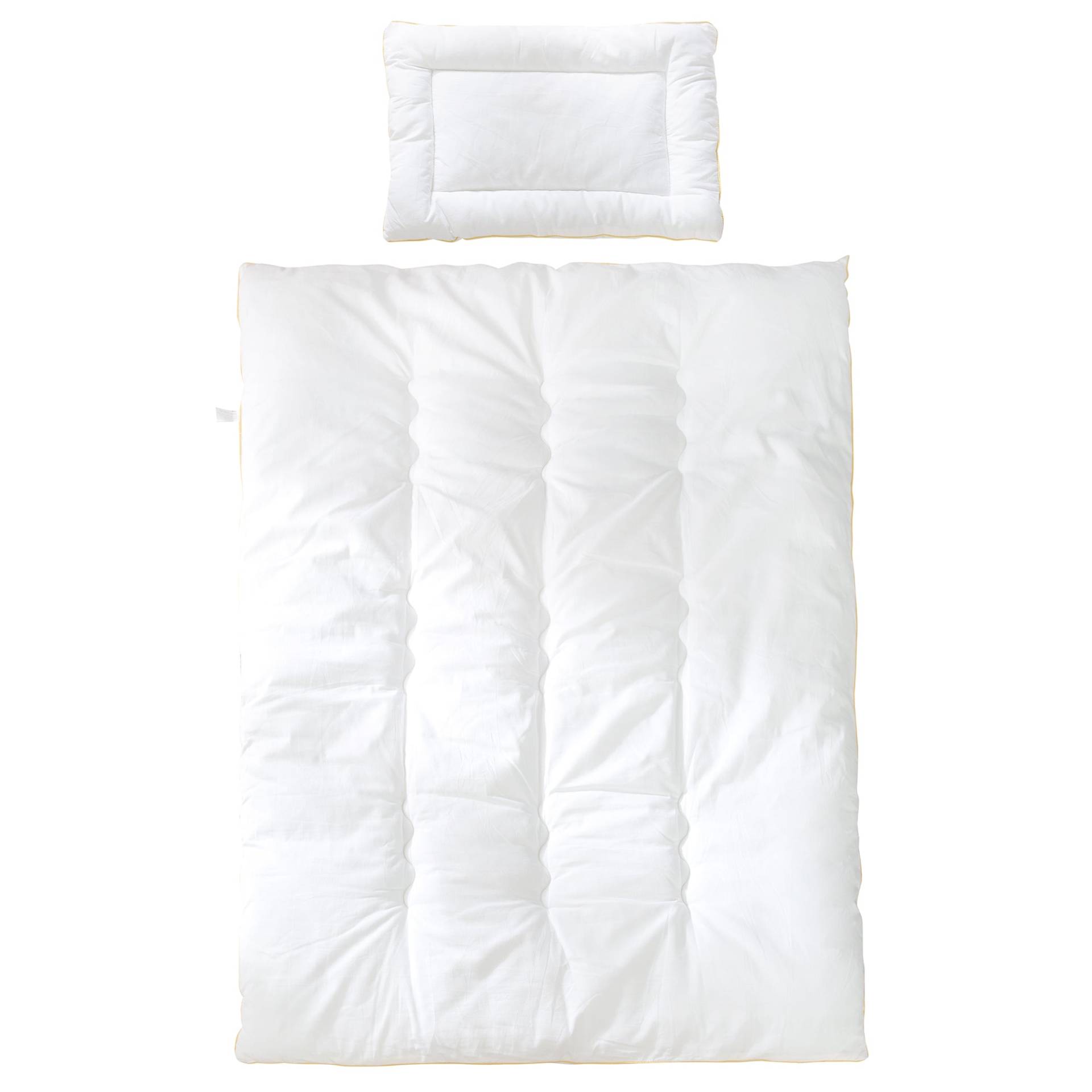 roba Kindersteppbett, ganzjähriges Baby-Set (Inlett), weiß, Decke 100 x 135 cm und Kissen 40 x 60 cm