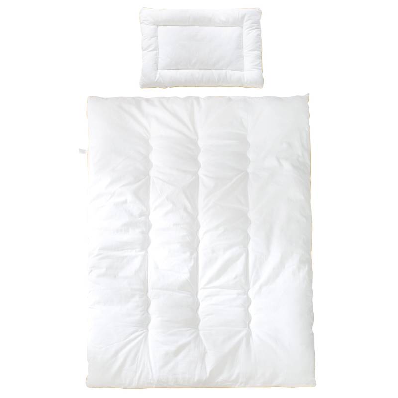 roba Kindersteppbett, ganzjähriges Baby-Set (Inlett), weiß, Decke 100 x 135 cm und Kissen 40 x 60 cm