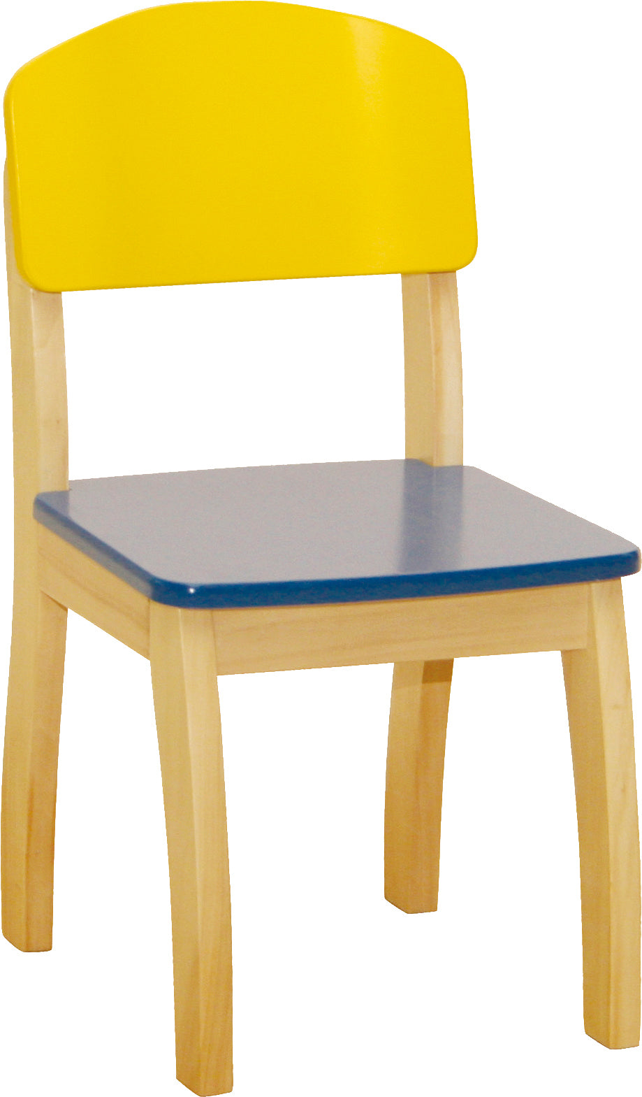 roba Kinderstuhl, Stuhl mit Lehne für Kinder, Holz bunt lackiert, 61,5 x 33 x 33,5 cm, Sitzhöhe 31,5 cm