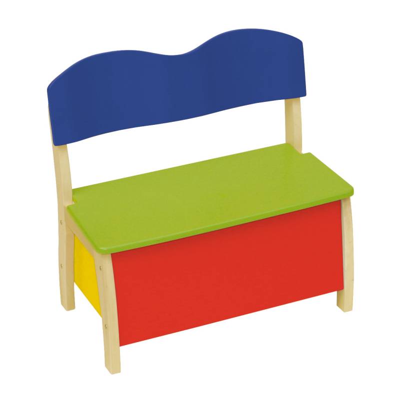 roba Kindertruhenbank, aus Massivholz und MDF gefertigt, Rücken- & Sitzfläche mehrfarbig lackiert roba Kindertruhenbank, aus Massivholz und MDF gefertigt, Rücken- & Sitzfläche mehrfarbig lackiert