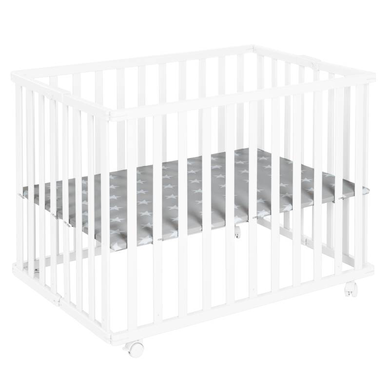 roba Klapplaufgitter 75x100 weiß + Einlage Little Stars - Höhenverstellbar - Inklusive Rollen roba Klapplaufgitter 75x100 weiß + Einlage Little Stars - Höhenverstellbar - Inklusive Rollen