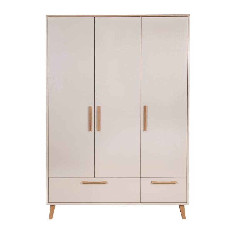 roba Kleiderschrank 'Jil' 3-türig mit 2 Schubladen - Cashmere / Chestnut