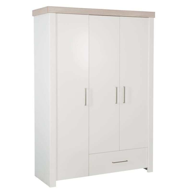 roba Kleiderschrank 'Lucy' 3-trg, Korpus weiß, Kranz in 'Luna Elm' roba Kleiderschrank 'Lucy' 3-trg, Korpus weiß, Kranz in 'Luna Elm'