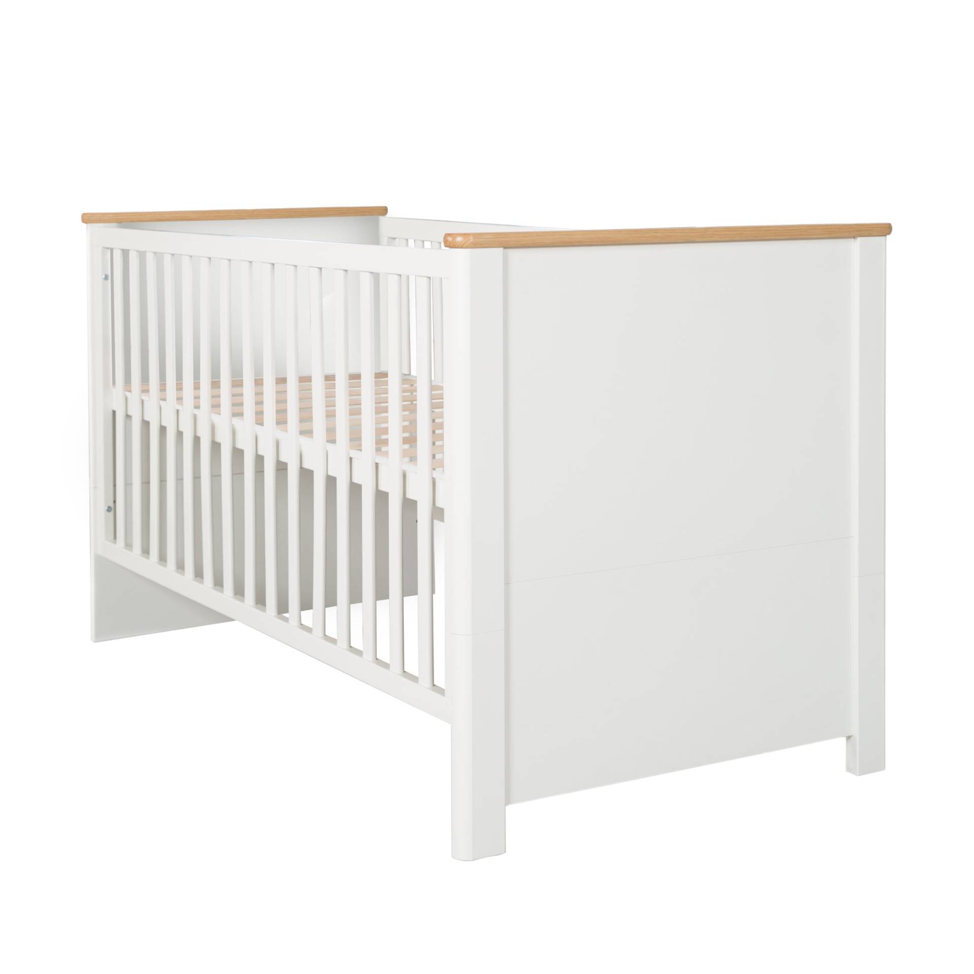 roba Kombi-Kinderbett 'Ava' 70 x1 40 cm, umbaubar zum Juniorbett, weiß, Dekor in 'Artisan Eiche'