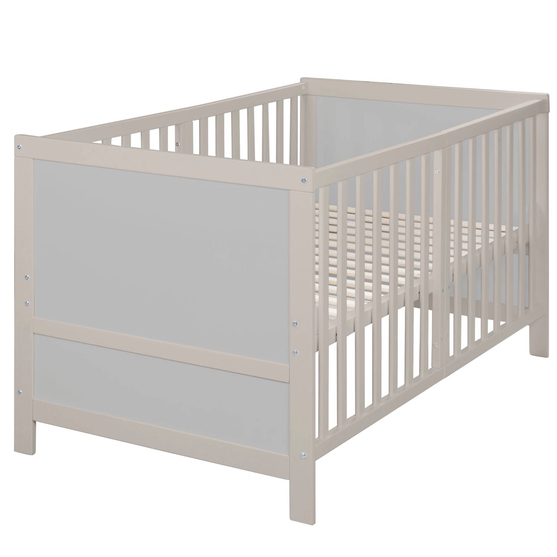 roba Kombi-Kinderbett EASY SLEEP 70x140 inkl. Umbauecken - Hellgrau