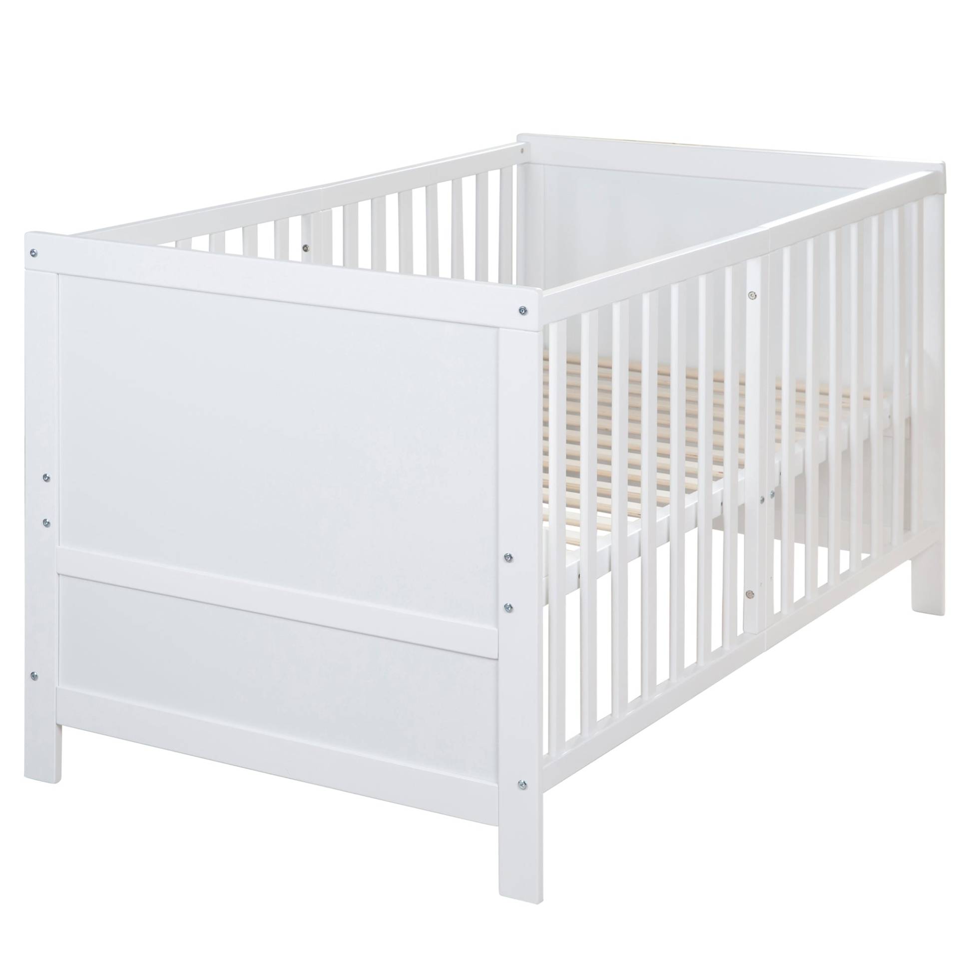 roba Kombi-Kinderbett EASY SLEEP 70x140 inkl. Umbauecken - Holz weiß lackiert