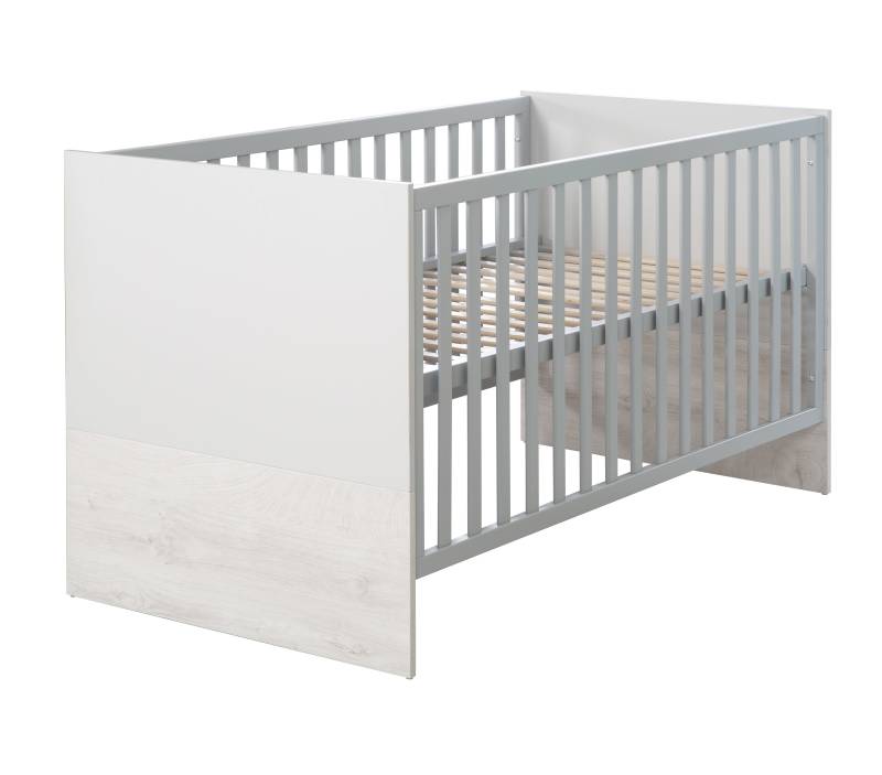 roba Kombi-Kinderbett 'Maren 2', 70 x 140 cm, verstell-/umbaubar, 3 Schlupfsprossen, Lichtgrau/weiß roba Kombi-Kinderbett 'Maren 2', 70 x 140 cm, verstell-/umbaubar, 3 Schlupfsprossen, Lichtgrau/weiß