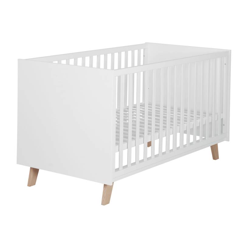 roba Kombi Kinderbett 'Smile' 70x140 - Höhenverstellbar - Füße aus Eiche massiv - Weiß roba Kombi Kinderbett 'Smile' 70x140 - Höhenverstellbar - Füße aus Eiche massiv - Weiß
