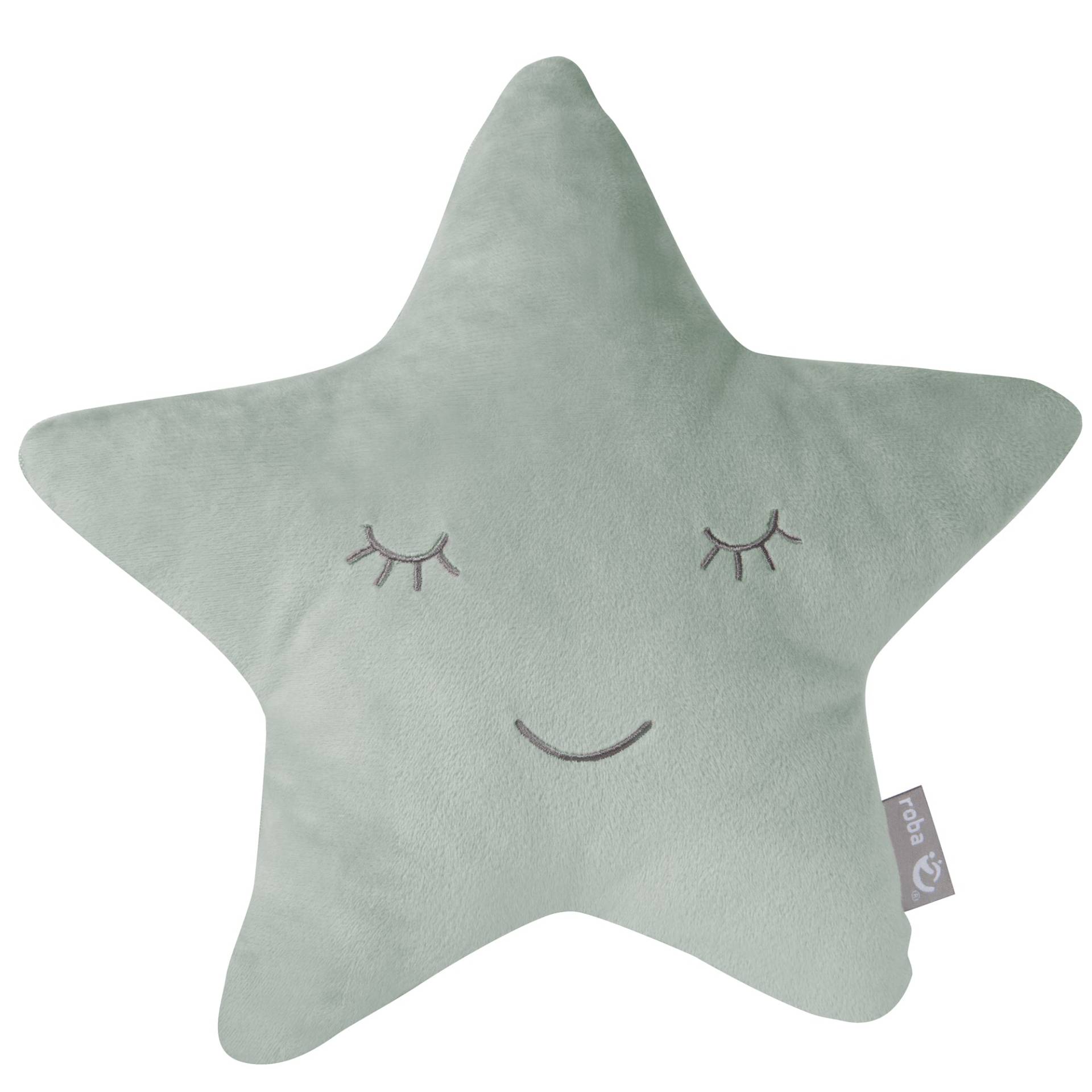 roba Kuschelkissen Stern 'roba Style' frosty green, flauschiges Dekokissen für Baby- & Kinderzimmer
