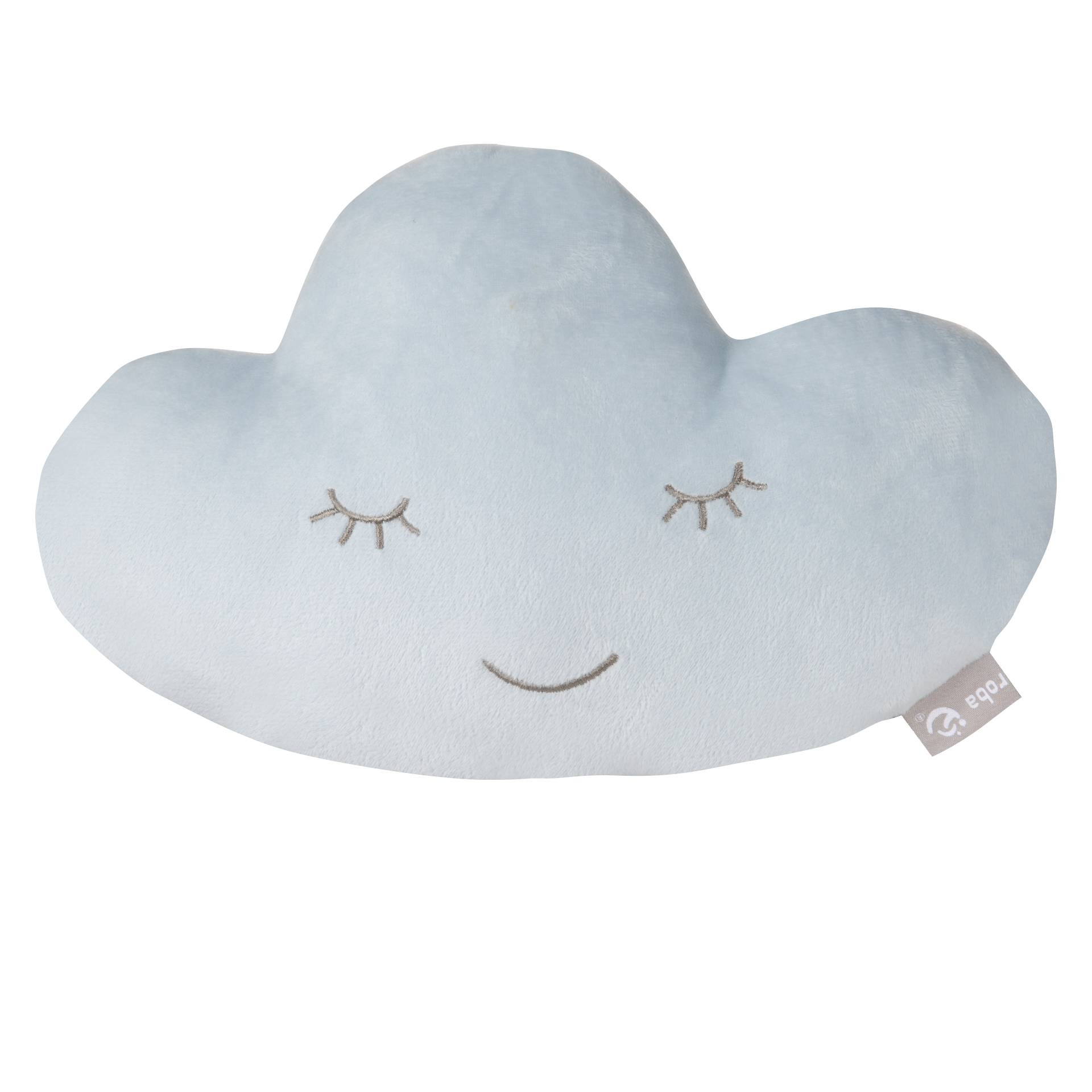 roba Kuschelkissen Wolke 'roba Style', Hellblau/Sky, flauschiges Dekokissen für Baby- & Kinderzimmer
